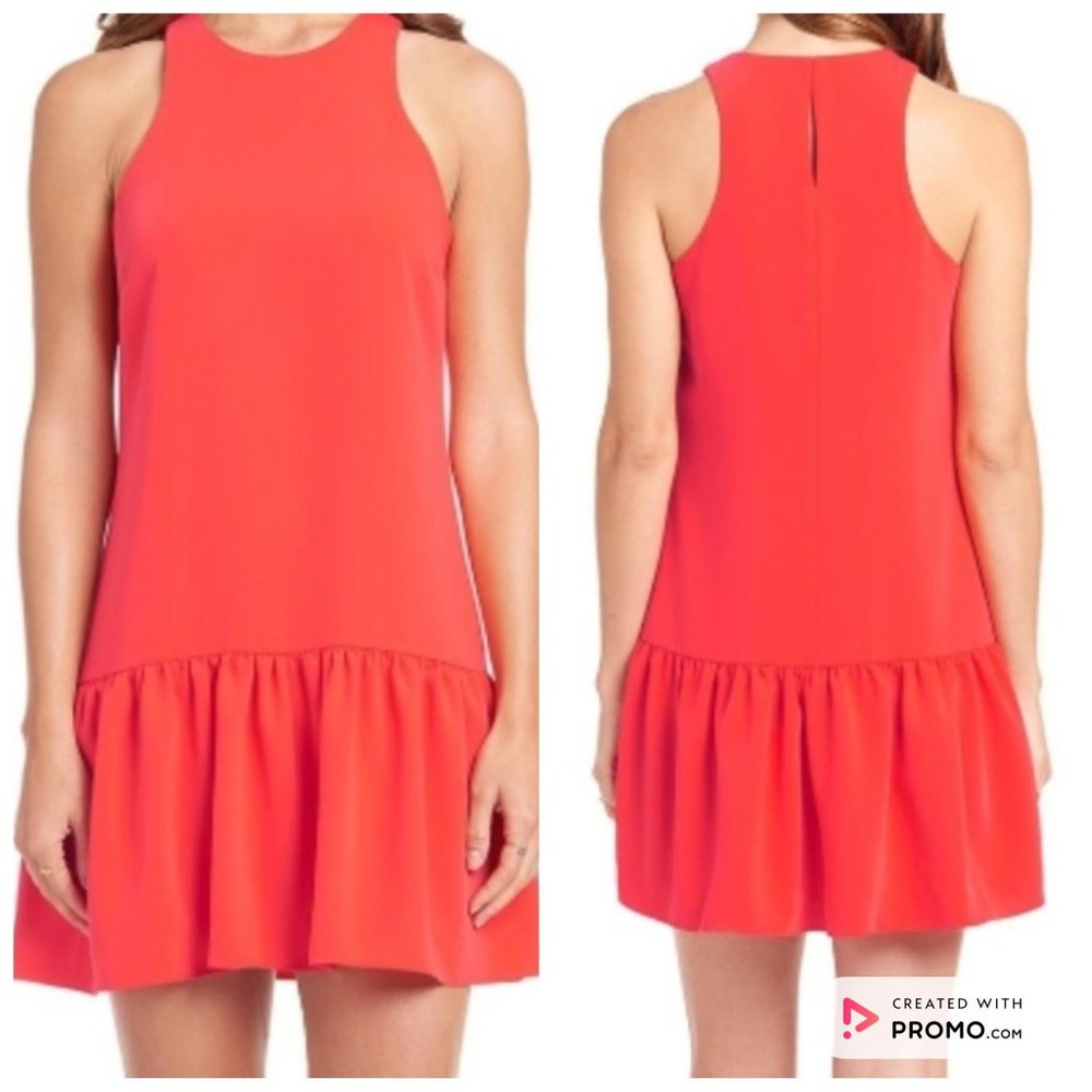 AMANDA UPRICHARD EZRA RUFFLE HEM DRESS SMALL